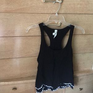 Black racer back top